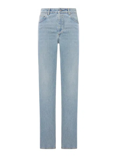 Bottega Veneta Straight Leg Denim Jeans, Light Wash In Blue