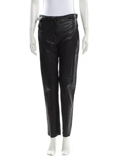 Pre-owned Bottega Veneta Straight Leg Pants In Black