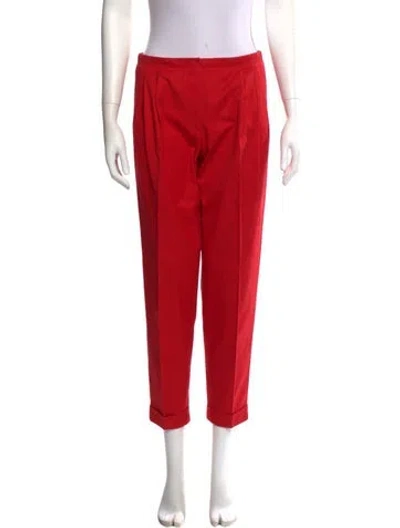 Pre-owned Bottega Veneta Straight Leg Pants In Red