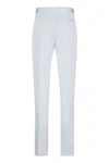 Bottega Veneta Pantalone In Twill Azzurro Pastello Donna In Turquoise