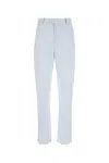 Bottega Veneta Pantalone In Twill Azzurro Pastello Donna In Turquoise