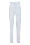 Bottega Veneta Pantalone In Twill Azzurro Pastello Donna In White