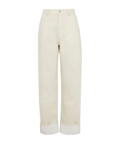 Bottega Veneta Straight Pants In White