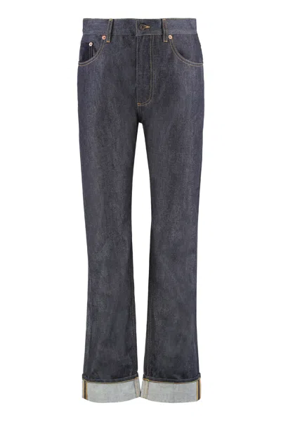 Bottega Veneta Straight-leg Indigo Denim Jeans In Blue