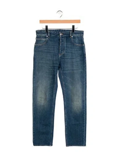 Pre-owned Bottega Veneta Straight-leg Jeans In Blue