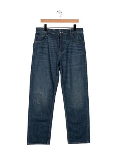Pre-owned Bottega Veneta Straight-leg Jeans In Blue