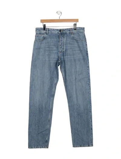 Pre-owned Bottega Veneta Straight-leg Jeans In Blue
