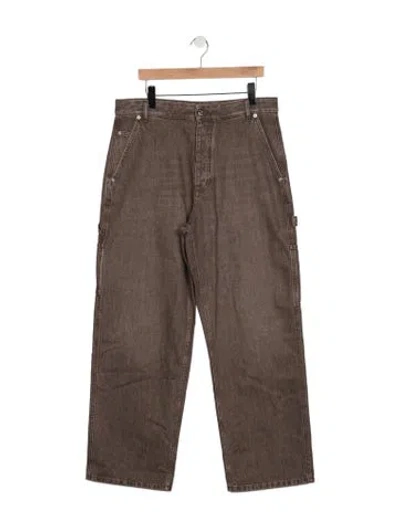 Pre-owned Bottega Veneta Straight-leg Jeans In Brown