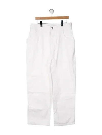 Pre-owned Bottega Veneta Straight-leg Jeans In White