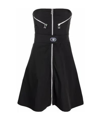 BOTTEGA VENETA BOTTEGA VENETA ZIP-DETAIL STRAPLESS DRESS
