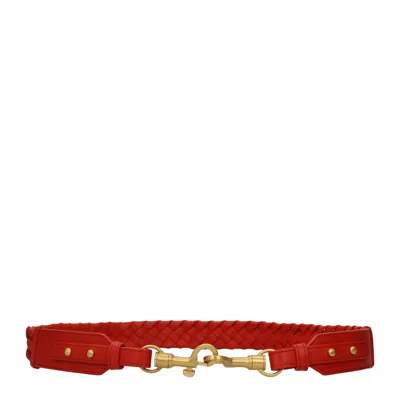 Bottega Veneta Straps Women Red Leather