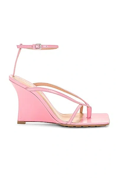 Bottega Veneta Women's Stretch Strappy Wedge Sandals In Pink