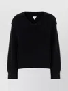Bottega Veneta Stretch Cotton Blend Polo Shirt With Ribbed Texture In Black