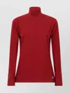 Bottega Veneta Stretch Cotton Jersey Turtleneck Top Clothing In Red