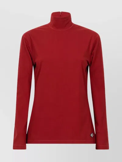 BOTTEGA VENETA STRETCH COTTON JERSEY TURTLENECK TOP