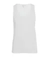 Bottega Veneta Sleeveless Fitted Ribbed Top With Scoop Neckline In White