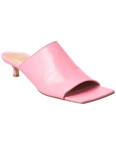 Bottega Veneta Pink Stretch Heeled Mules