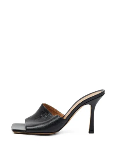 Pre-owned Bottega Veneta Stretch Leather Sandals In Black