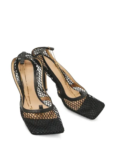 Pre-owned Bottega Veneta Stretch Mesh Pumps In Black