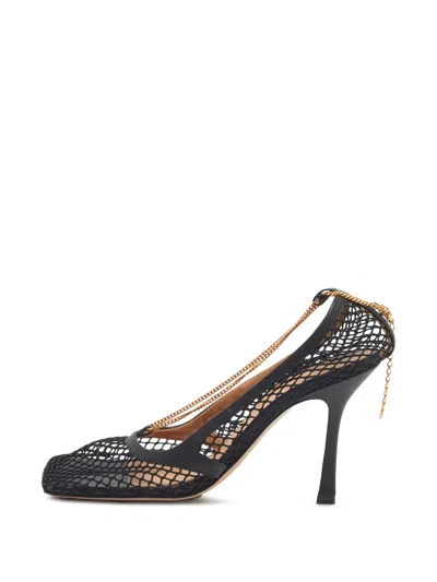 Pre-owned Bottega Veneta Stretch Mesh Pumps In Black