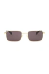 Bottega Veneta Stretch Metal Rectangular Sunglasses In Brown