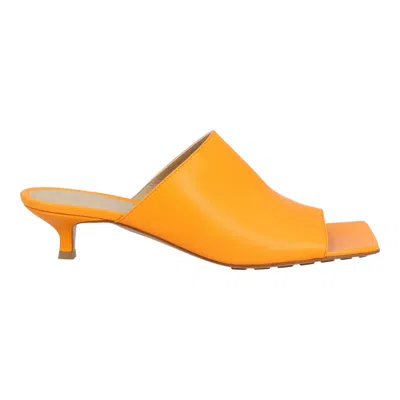 Bottega Veneta Stretch Leather Mule In Orange