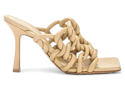 Pre-owned Bottega Veneta Stretch Mule Sandal (women's) Sneakers In Cane Sugar In White