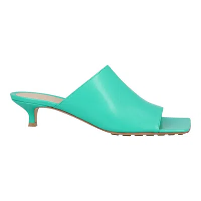 Bottega Veneta Stretch Mule Turquoise In Green