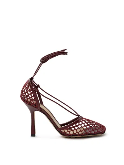 Bottega Veneta Strap-up High-heeled Sandals In Red