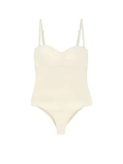 Bottega Veneta Stretch Nylon Body In Beige