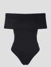 BOTTEGA VENETA STRETCH NYLON OFF-THE-SHOULDER SWIMSUIT