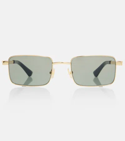 Bottega Veneta Stretch Rectangular Sunglasses In Green