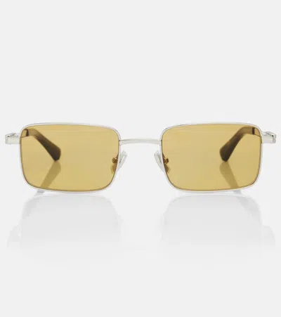 Bottega Veneta Stretch Rectangular Sunglasses In Yellow