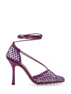 Bottega Veneta Stretch Lace-up Sandal Violet In Grey