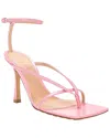 Bottega Veneta Leather Sandals With Straps 10 Cm In Pink