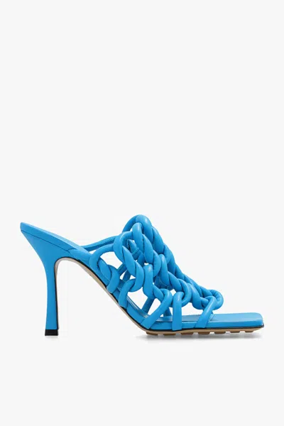 Bottega Veneta Stretch Sandals In Turquoise