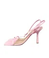 Bottega Veneta Stretch Square-headed Sandals In Pink