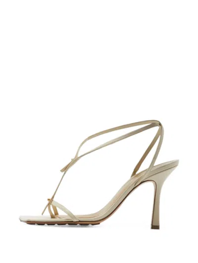 Pre-owned Bottega Veneta Stretch T-strap Sandals In Neutrals