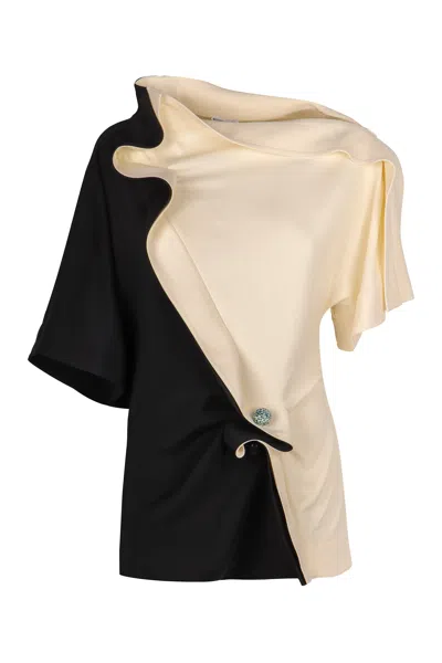 Bottega Veneta Stretch Viscose Blouse In Black