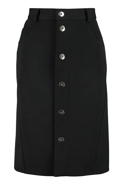 BOTTEGA VENETA STRETCH WOOL SKIRT