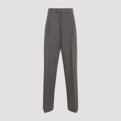 Bottega Veneta Stretch Wool Tricotine Trousers Grey In Gray