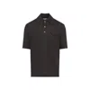 Bottega Veneta Brown Linen Knit Polo With Classic Collar