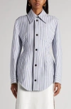 Bottega Veneta Stripe Cotton Blend Jacket