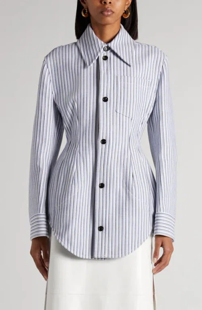 Bottega Veneta Stripe Cotton Blend Jacket