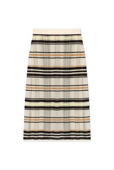 Bottega Veneta Striped Skirt In Multi