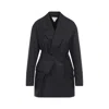 Bottega Veneta Black Sartorial Double-breasted Jacket With Tonal Buttons In Wool Man In Black