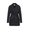 Bottega Veneta Black Sartorial Double-breasted Jacket With Tonal Buttons In Wool Man In Blue
