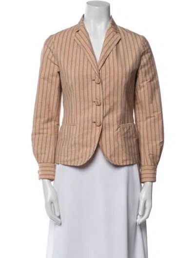 Pre-owned Bottega Veneta Striped Blazer In Neutral