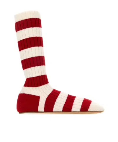 BOTTEGA VENETA BOTTEGA VENETA STRIPED SOCKS SHOES