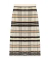 Bottega Veneta Striped Layered Skirt In Nude